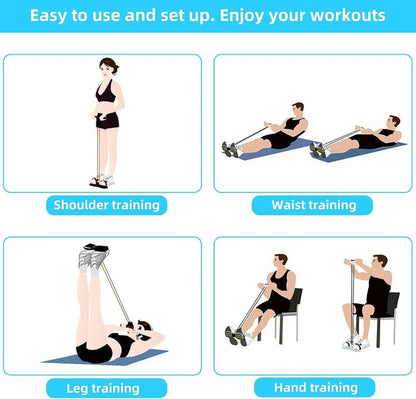 Artificial Tension Pedal Elastic Band (Environmental Natural Latex)| Stretch Band Adjustable Resistance Yoga Stretch Belt| Professional Fitness Equipment Arm and Waist Training Exercise Equipment