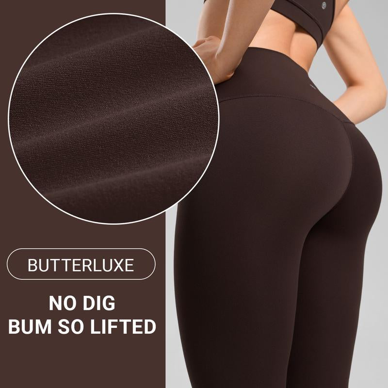CRZ YOGA Butterluxe No Front Seam Yoga Leggings 25" - High Waisted Womens Lounge Pants Pilates Workout Athletic Buttery Soft