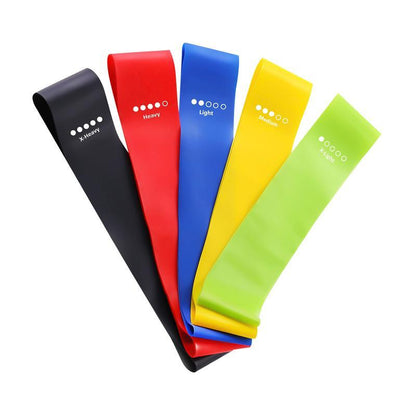 5 Counts/Set Mini Loop Resistance Band Set with Storage Bag, Portable Exercise Band, Home Gym Exercise Stretching Training Equipment, Gymtok, Gym Accessories, Home Gym Kit-Dby